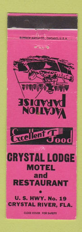 Matchbook Cover - Crystal Lodge Motel Restaurant Crystal River FL
