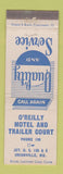 Matchbook Cover - O'Reilly Motel and Trailer Court Unionville MO TRIMMED?