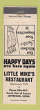 Matchbook Cover - Little Mike's Restaurant Jefferson IA