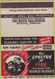 Matchbook Cover - Remington Rand Fireproof Cabinets Buffalo NY 40 Strike