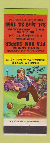 Matchbook Cover - PTA Ham Supper Newville PA 1965