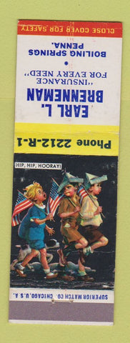 Matchbook Cover - Earl Brenneman Insurance Boiling Springs PA