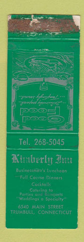 Matchbook Cover - Kimberly Inn Trumbull CT POOR STRIKER