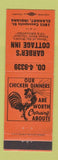 Matchbook Cover - Garber's Cottage Inn Elkhart IN ORANGE