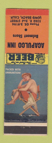 Matchbook Cover - Acapulco Inn Long Beach CA pinup