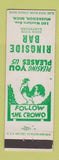 Matchbook Cover - Ringside Bar Muskegon MI