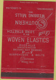 Matchbook Cover - Southern Webbing Mills Greensboro NC 40 Strike