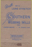 Matchbook Cover - Southern Webbing Mills Greensboro NC 40 Strike