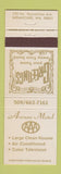 Matchbook Cover - Avenue Motel Wenatchee WA