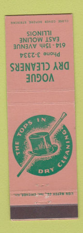 Matchbook Cover - Vogue Dry Cleaners East Moline IL