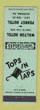 Matchbook Cover - Walton Hotel Pennsy Altoona PA shuffleboard