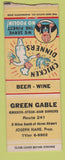 Matchbook Cover - Green Gable Restaurant Akron OH BOBTAIL