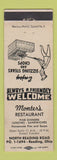 Matchbook Cover - Monter's Restaurant Reading OH