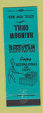 Matchbook Cover - Rainbow Grill Aztec NM