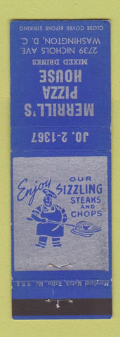 Matchbook Cover - Merrill's Pizza House Washington DC