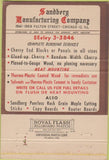 Matchbook Cover - Sandberg Manufacturing Blocking Chicago IL 40 Strike