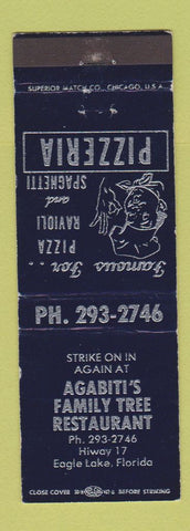 Matchbook Cover - Agabiti's Family Tree Restaurant Eagle Lake FL