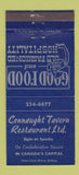Matchbook Cover - Connaught Tavern Restaurant Ottawa ON 30 Strike