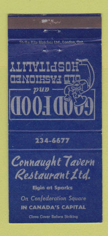Matchbook Cover - Connaught Tavern Restaurant Ottawa ON 30 Strike