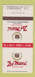 Matchbook Cover - DeMassi Cadillac Englewood Cliffs Lyndhurst NJ WEAR 30 Strike