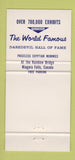 Matchbook Cover - Niagara Falls ON Museum Daredevil Hall of Fame 30 Strike