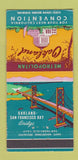 Matchbook Cover - Oakland CA Tourism Commerce Bay Bridge 30 Strike