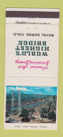 Matchbook Cover - Royal Gorge Colorado Bridge 30 Strike