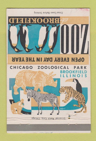 Matchbook Cover - Brookfield Zoo Chicago IL 40 Strike
