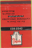 Matchbook Cover - The Pagoda Miami Beach FL Chinese food 40 Strike