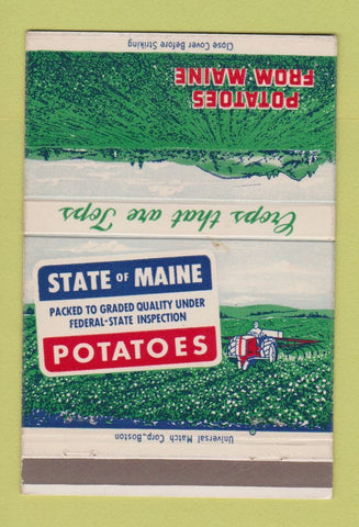 Matchbook Cover - State of Maine Potatoes ME 40 Strike