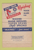Matchbook Cover - State of Maine Potatoes ME 40 Strike