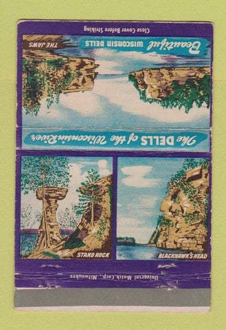 Matchbook Cover - Wisconsin Dells WI Winnebago Indian 40 Strike