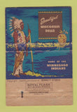 Matchbook Cover - Wisconsin Dells WI Winnebago Indian 40 Strike