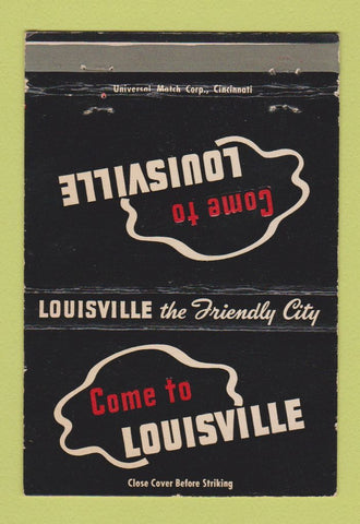 Matchbook Cover - Louisville KY Tourism Commerce 40 Strike