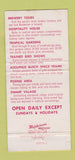 Matchbook Cover - Busch Gardens Tampa FL WEAR 30 Strike