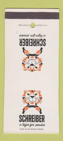 Matchbook Cover - Schreiber Tiger 30 Strike SAMPLE