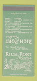Matchbook Cover - Rich Port Real Estate La Grange IL Naperville 30 Strike SAMPLE