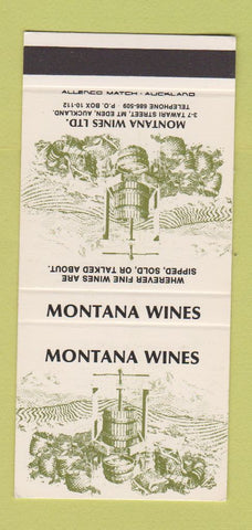 Matchbook Cover - Montana Wines Auckland New Zealand 30 Strike SAMPLE