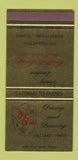 Matchbook Cover - The Ja Rin Restaurant Salt Lake City UT 30 Strike SAMPLE