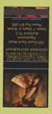 Matchbook Cover - Valencia Restaurant Auckland New Zealand 30 Strike SAMPLE