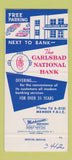 Matchbook Cover - Carlsbad National Bank NM? 30 Strike SAMPLE