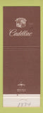 Matchbook Cover - Cadillac Schreffler Buick Pontiac Sunbury PA Jewel