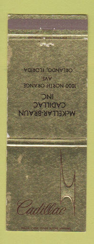 Matchbook Cover - Cadillac McKellar Braun Orlando FL Jewel WEAR