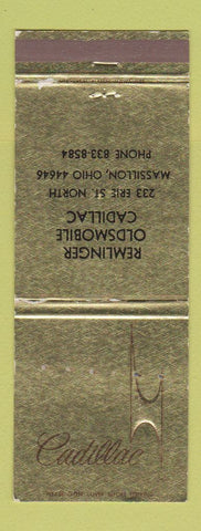 Matchbook Cover - Cadillac Remlinger Oldsmobile Massillon OH Jewel WEAR