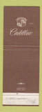 Matchbook Cover - Cadillac Remlinger Oldsmobile Massillon OH Jewel WEAR