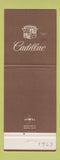Matchbook Cover - Cadillac Earl Stoyer Schuylkill Haven PA Jewel #1