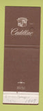 Matchbook Cover - Cadillac Earl Stoyer Schuylkill Haven PA Jewel #2 WORN
