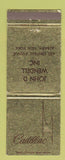 Matchbook Cover - Cadillac John Wendell Albany NY Jewel