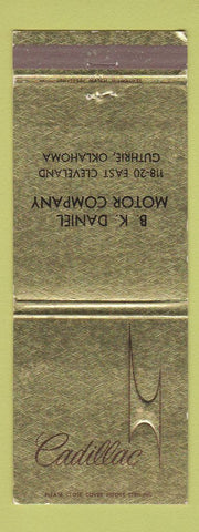 Matchbook Cover - Cadillac BK Daniel Guthrie OK Jewel