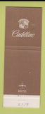 Matchbook Cover - Cadillac Thomson MacConnell Cincinnati OH Jewel